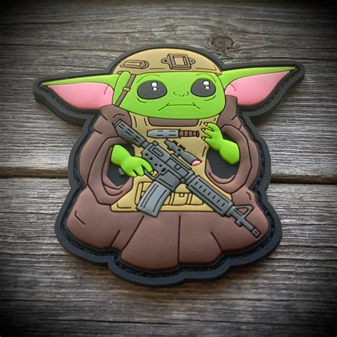 Tactical Baby Grunt Pvc Patch Grogu Baby Yoda Mandalorian Etsy