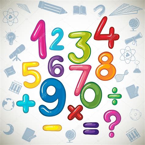 Numbers And Math Signs — Stock Vector © Blueringmedia 86198410