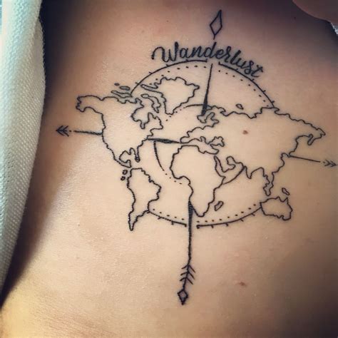 Ich würde gerne viele orte sehen, bevor ich sterbe! #wanderlust #world #compass #travel | Tattoos, Back tattoo ...