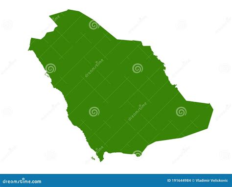 Saudi Arabia Map State Of The Kingdom Of Saudi Arabia Stock
