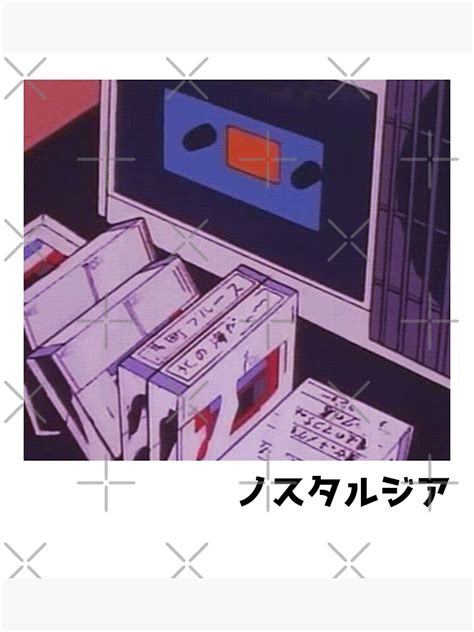 Anime Cassette Tape Deck Retro Anime Aesthetic Art Print For Sale