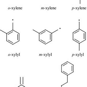 Molecular Structures Of Xylene Isomers And Their Reaction Products