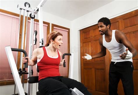 Personal Trainer Workout Stock Photo Image Of Male Training 17570494