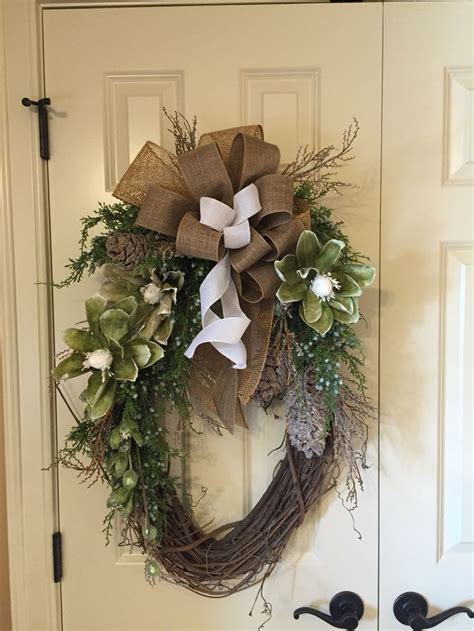 winter magnolia wreath from southern and sassy door decor and more on facebook winter wreath
