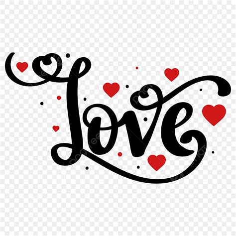 Love Text Lettering Design With Hearts Love Love Text Valentines Day