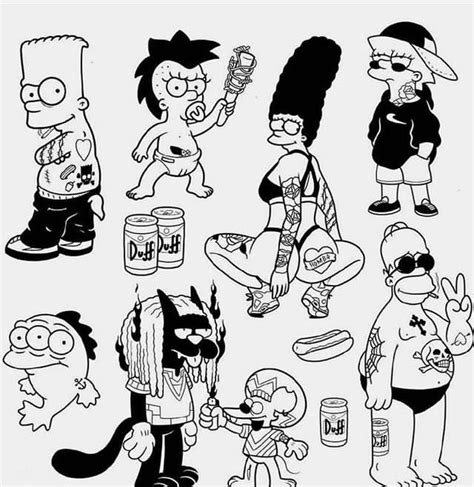 Pin By Kharonnny On Tattoos Cartoon Tattoos Simpsons Tattoo Cartoon