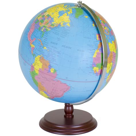 World Globe 12 Inch Desktop Atlas With Antique Stand Earth With