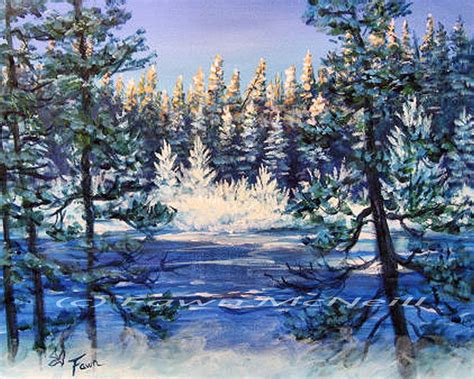 Fawns Paintings Best Of Winter Too Landscape River With Frosted Trees