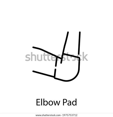 elbow pad icon vector iconeditable strokelinear stock vector royalty free 1975753712