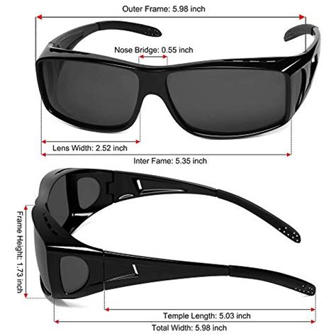 sunglasses fit over glasses polarized 100 uv protection wrap around sunglasses for men and women