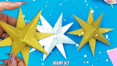 How To Make Simple 3d Paper Stars Christmas Diy Origami Youtube