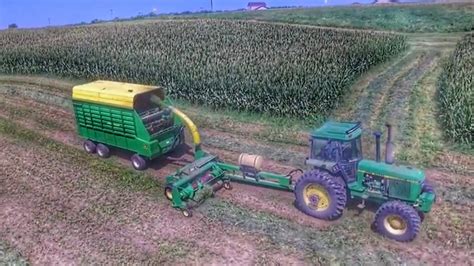 Chopping 3rd Crop Hay In Iowa Jd 4450 3970 Chopper 716a Wagons