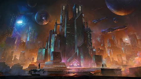 Hd Wallpaper City Magic Jordan Grimmer Cityscape Futuristic