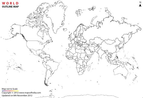 Map Of The World Black And White Printable Clipart Black And White