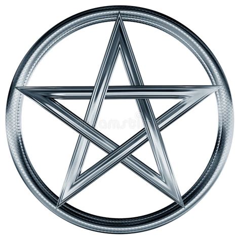 Silver Pentagram Stock Illustration Image Of Wiccan 21061152