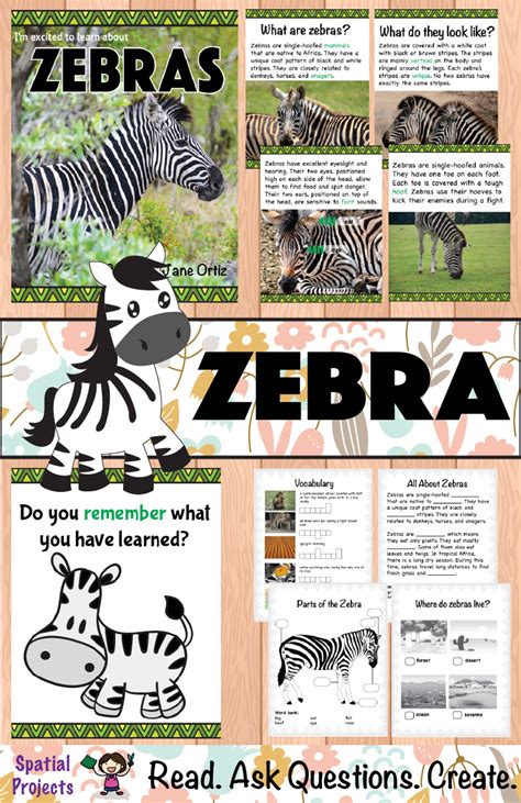 All About Zebras Nonfiction Unit Zebras Writing Activities The Unit