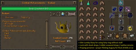 Completed All Kraken Combat Achievements On My Very First Kraken Task Ever 2007scape