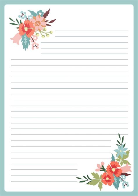 Letter Paper A4 Writing Paper Printable Stationery Letter Paper