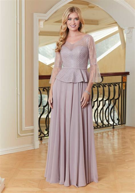 Crystal Beaded Chiffon Evening Gown Morilee