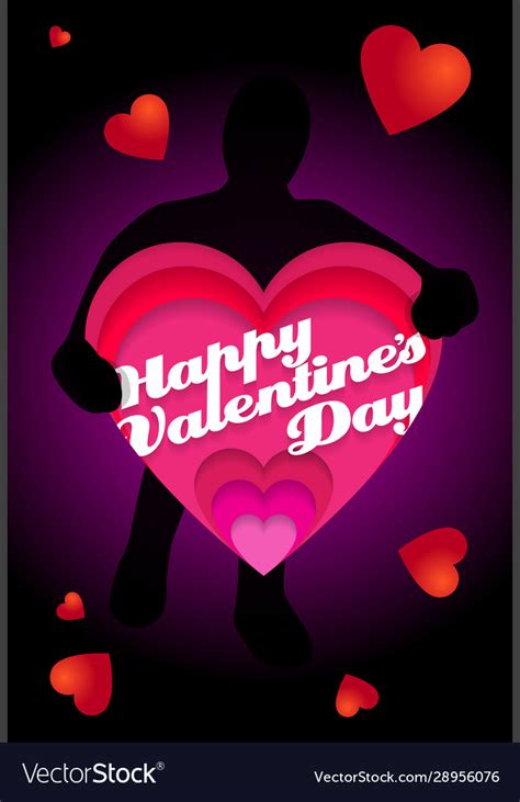 A Valentines Card From An Secret Admirer Happy Vector Image