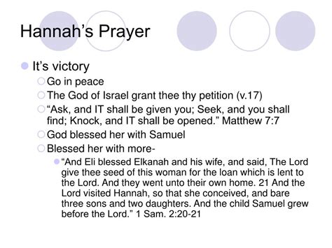 Ppt Hannahs Prayer Powerpoint Presentation Free Download Id1987214