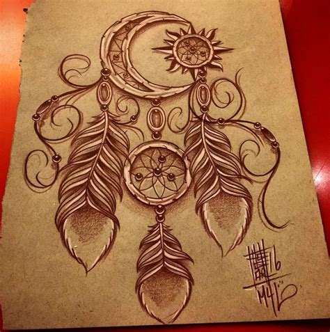 Moon Unique Dream Catcher Drawing WORDBLOG