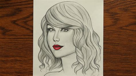 How To Draw Taylor Swift Easy Taylor Swift Easy Drawing Youtube