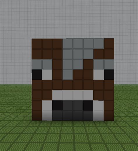 Minecraft Pixel Art Helper Minecraft Cow Head