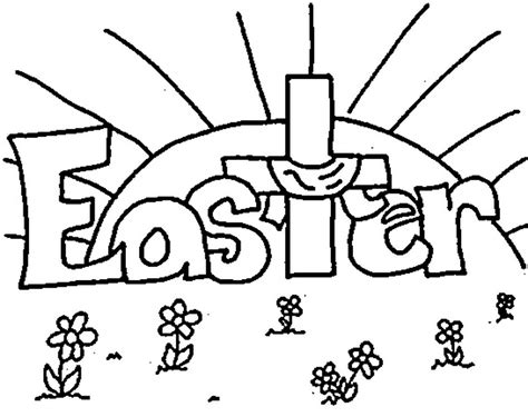Easter Cross Coloring Pages Printable At Free