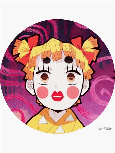 Zenitsu Funny Face Sticker By Unesme Redbubble