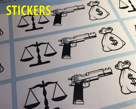 Vinyl Stickers Decals Lawyers Guns And Money