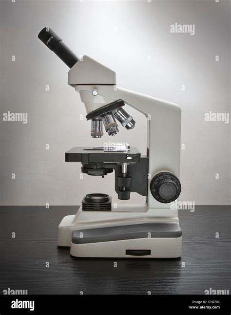 Modern Compound Microscope Side View Stock Photo Alamy