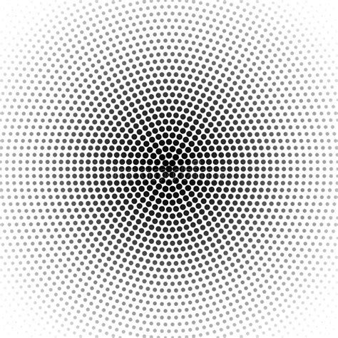 Radial Gradient Halftone Dots Background Vector Pattern Template Of