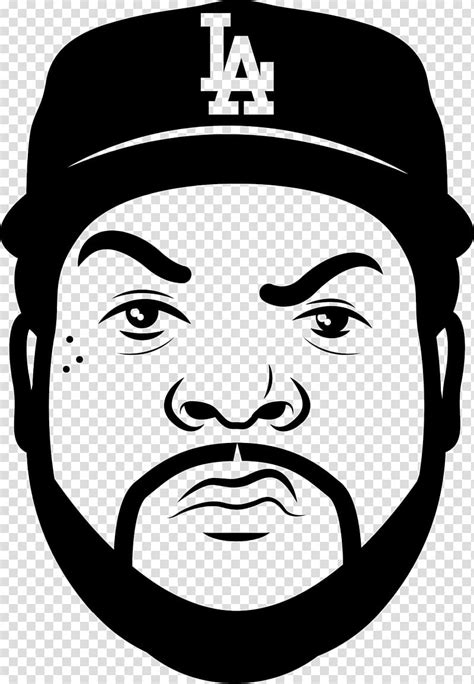 Ice Cube Illustration T Shirt Ice Cube Wall Decal Rapper Rap Transparent Background Png