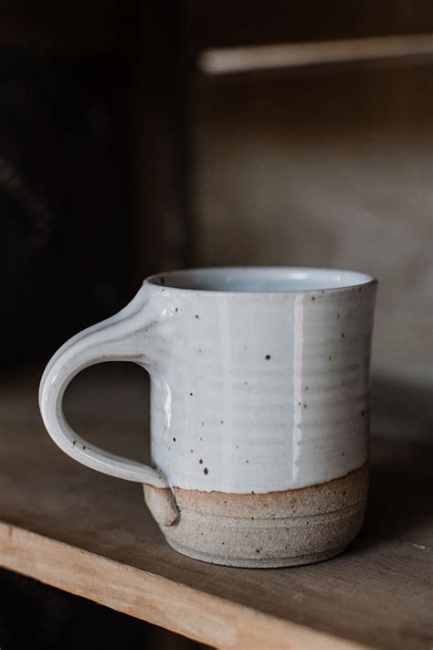 Coffee Mug Hand Thrown Stoneware Pottery Mug By Hanselmann Etsy