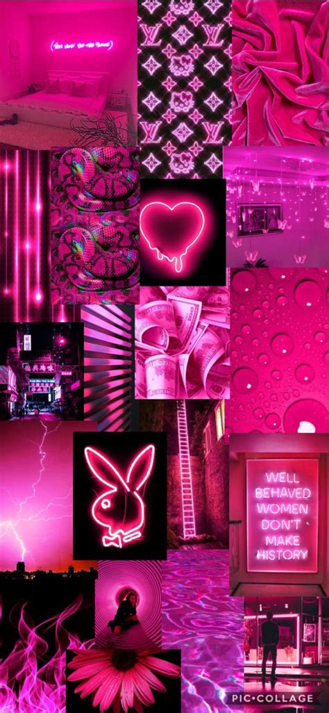 Neon Pink Aesthetic Lockscreen Pink Neon Wallpaper Iphone Wallpaper