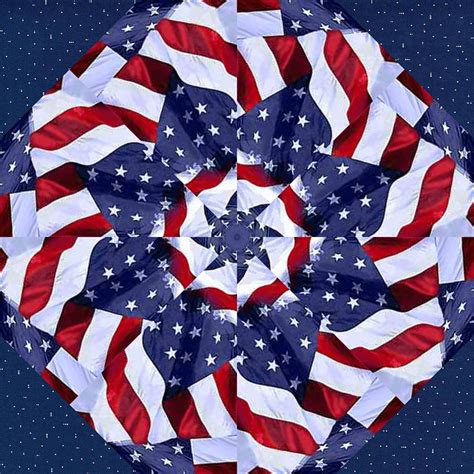 Usa Flags Pre Cut Kaleidoscope Kit Pre Cut Kaleidoscope Quilting