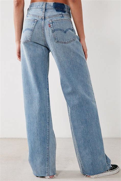 Levis Denim Altered High Rise Wide Leg Jean In Vintage Denim Light