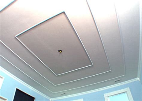 The tray ceiling is a tough one to choose color for. How To Create A Faux-Tiered Ceiling | HGTV