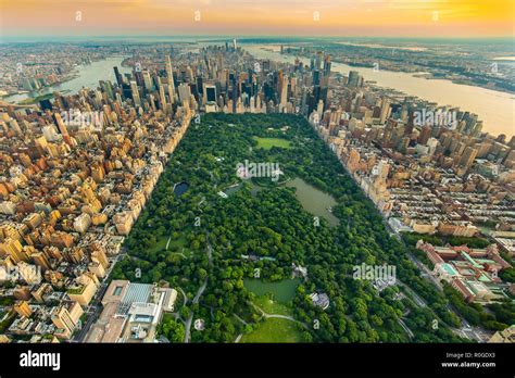 New York Central Park Aerial View In Summer Day Stock Photo Alamy