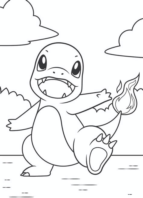 Pokemon Charmander 4 Coloring Page Free Printable Coloring Pages For Kids