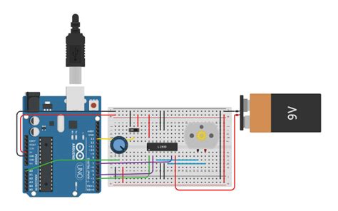 Circuit Design Copy Of Arduino Motor Dc L293d Tinkercad
