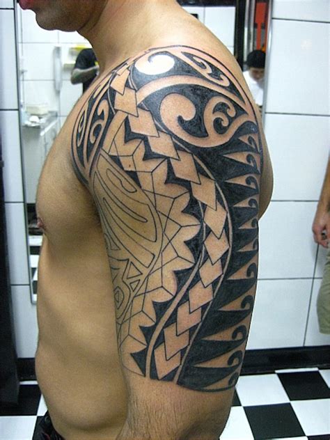 Here this guy opted for a polynesian tribal tattoo on leg. 37 Tribal Arm Tattoos That Don't Suck - TattooBlend