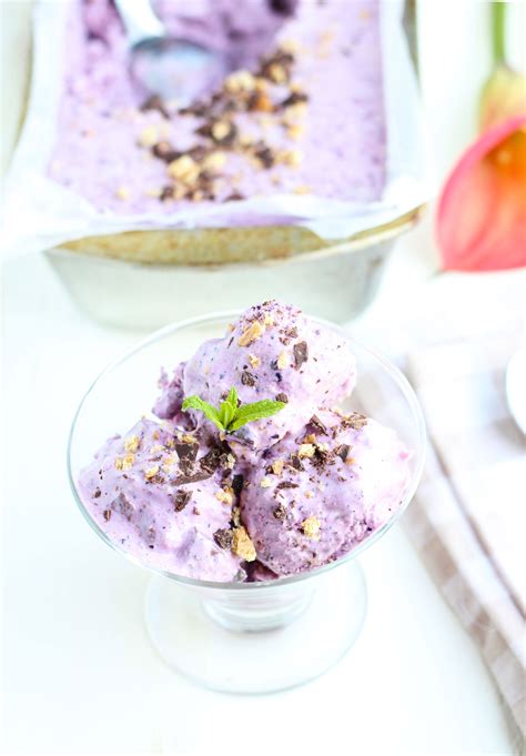 Blueberry Cheesecake Frozen Yogurt With Dark Chocolate Chunks 3 Yummy