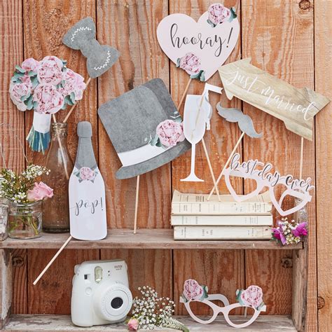 Photo Booth Props Rustic Country Uk Wedding Favours
