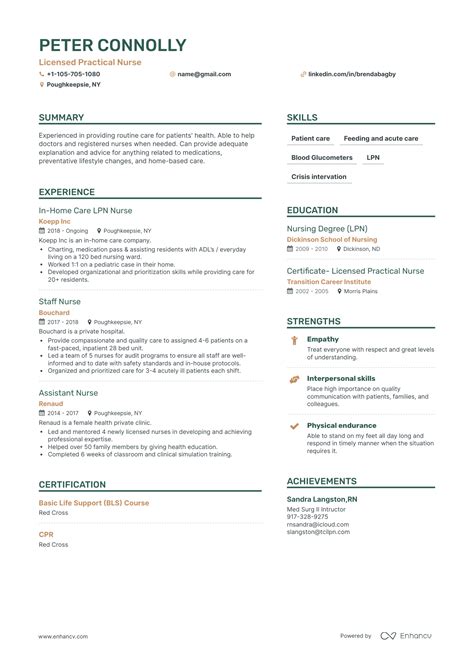 5 Lpn Resume Examples And Guide For 2024