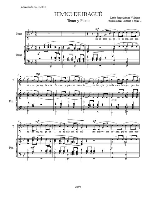 Himno De Ibagué Tenor Y Piano
