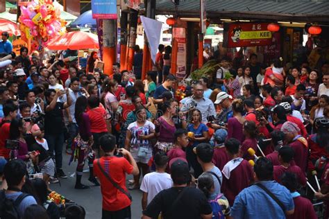 people gather during chinese new year in manila philippines editorial photography image of