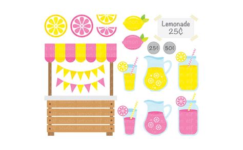 Glass of pink lemonade #226503 by ta images. Pink Lemonade Stand-Digital Clipart (LES.CL15) By Lemon ...