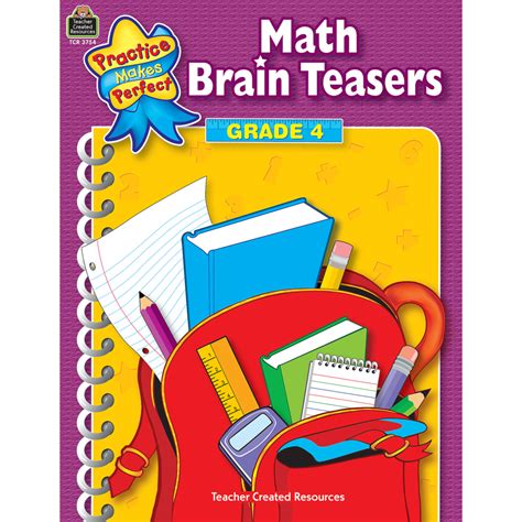 Math Brain Teasers Grade 4 Tcr3754 Teacher Created Resources